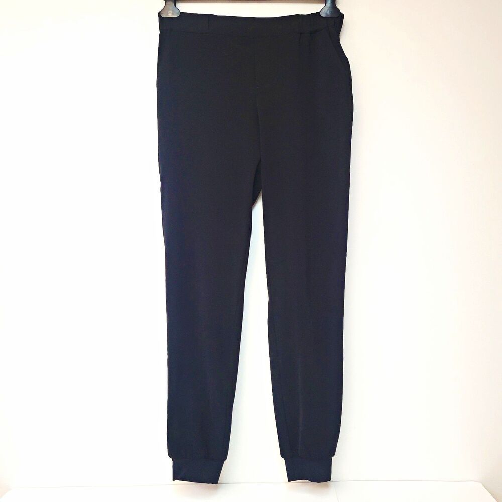 Velvet by Graham & Spencer Black Dress Pants S Tailored Tapered Cuffed Ankle